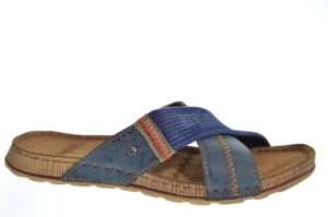 Fischer Fischer Blauwe Heren Slippers Slides