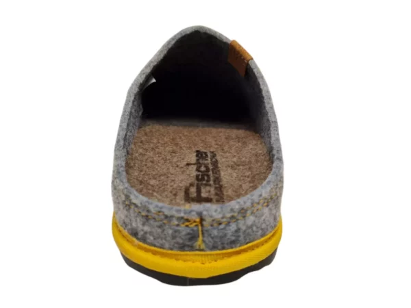 Fischer Fischer Heren Pantoffels Open Hiel Grijs