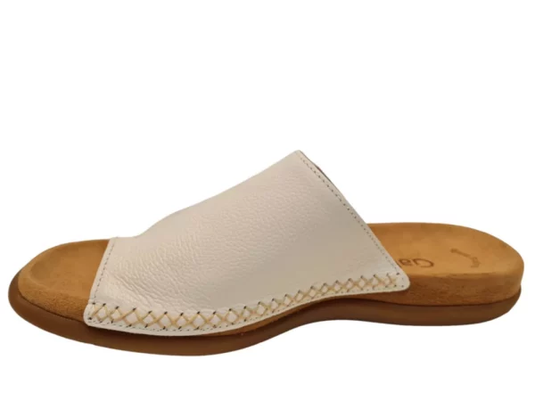 Gabor Gabor 03.700.21 Dames Slippers Teenslippers Leer Voorgevormd Voetbed Wit
