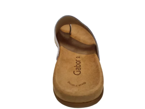 Gabor Gabor 03.700.21 Dames Slippers Teenslippers Leer Voorgevormd Voetbed Wit