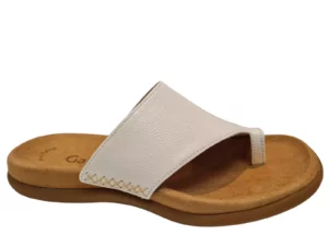 Gabor Gabor 03.700.21 Dames Slippers Teenslippers Leer Voorgevormd Voetbed Wit