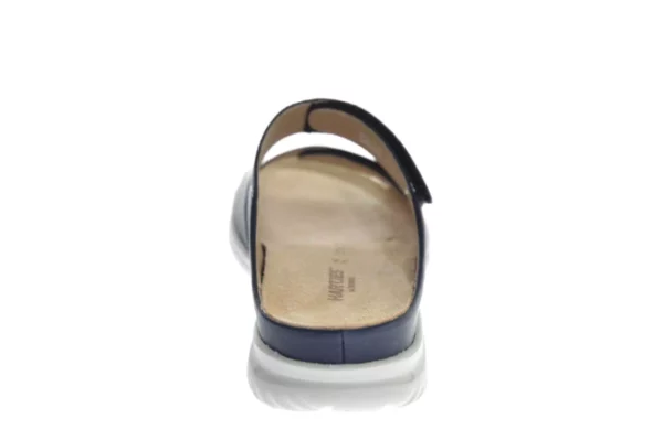 Hartjes Hartjes Dames Slippers Slides Leer Klittenbandsluiting Blauw