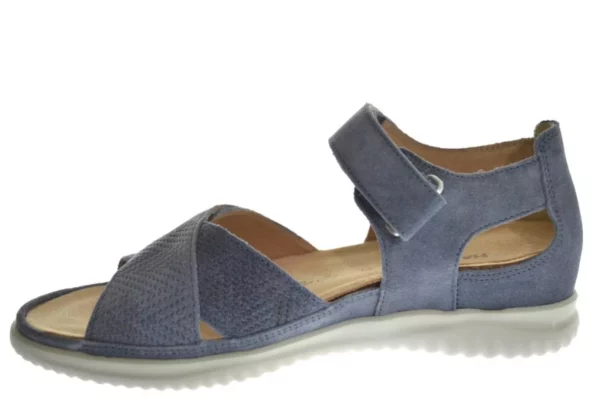 Hartjes Hartjes 132.1101/34 23.23 G Dames Sandalen Klittenbandsluiting Leer Gevoerd Blauw