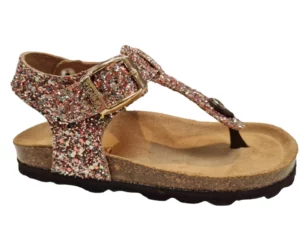 Kipling Kipling Madonna 1 champagne 0755 Meisjes Sandalen Teensandalen Voorgevormd Voetbed Gespsluiting Champagne Glitters