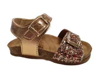 Kipling Kipling Marjorie 1 Champagne 0755 Meisjes Sandalen Voorgevormd Voetbed Gespsluiting Champagne Glitter