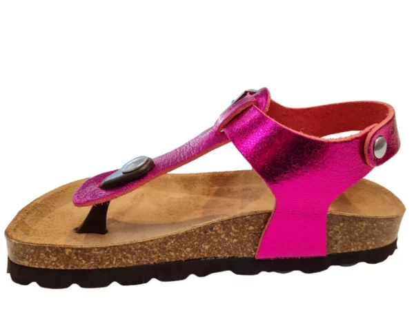 Kipling Kipling Monica 1 fuchsia 0120 Meisjes Sandalen Teensandalen Voorgevormd Voetbed Gespsluiting Roze Metallic