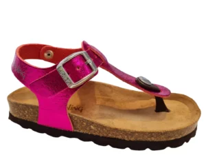 Kipling Kipling Monica 1 fuchsia 0120 Meisjes Sandalen Teensandalen Voorgevormd Voetbed Gespsluiting Roze Metallic