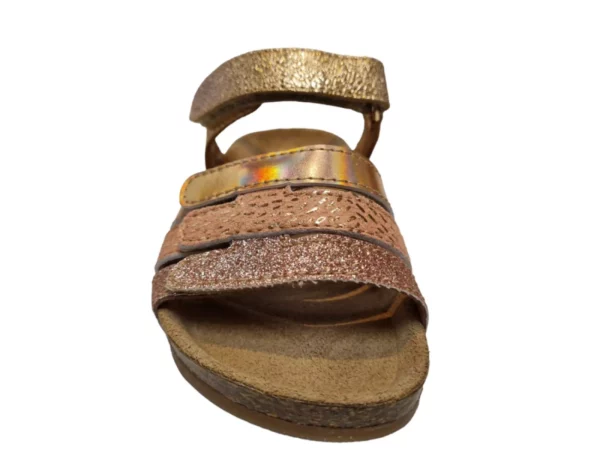 Kipling Kipling Nadia champagne 0755 Meisjes Sandalen Voorgevormd Voetbed Klittenbandsluiting Champagne Glitter Metallic