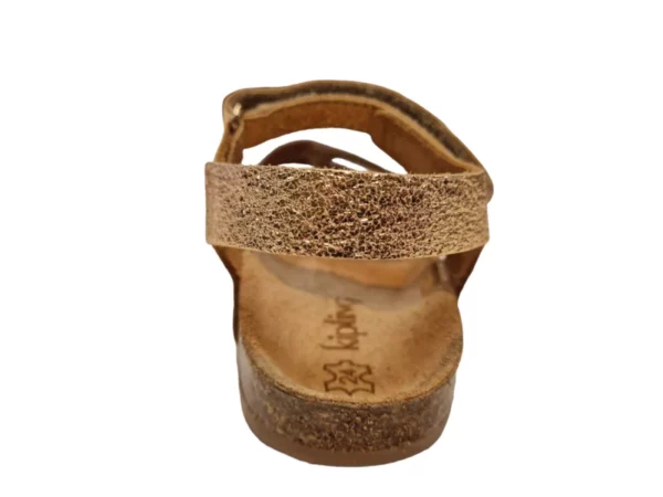 Kipling Kipling Nadia champagne 0755 Meisjes Sandalen Voorgevormd Voetbed Klittenbandsluiting Champagne Glitter Metallic