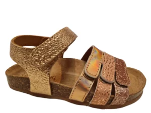 Kipling Kipling Nadia champagne 0755 Meisjes Sandalen Voorgevormd Voetbed Klittenbandsluiting Champagne Glitter Metallic