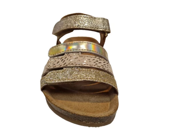Kipling Kipling Nadia gold 0399 Meisjes Sandalen Voorgevormd Voetbed Klittenbandsluiting Goud Glitter Metallic