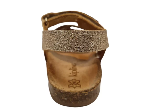 Kipling Kipling Nadia gold 0399 Meisjes Sandalen Voorgevormd Voetbed Klittenbandsluiting Goud Glitter Metallic