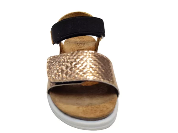 Kipling Kipling Nathalie A champagne 0755 Meisjes Sandalen Voorgevormd Voetbed Klittenbandsluiting Goud Metallic