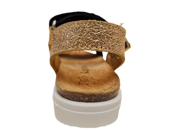Kipling Kipling Nathalie A champagne 0755 Meisjes Sandalen Voorgevormd Voetbed Klittenbandsluiting Goud Metallic