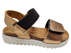Kipling Kipling Nathalie A champagne 0755 Meisjes Sandalen Voorgevormd Voetbed Klittenbandsluiting Goud Metallic
