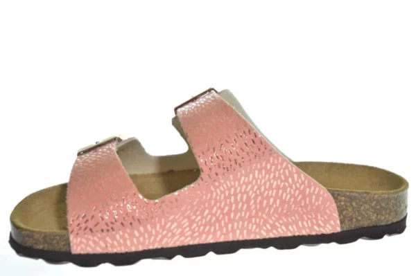 Kipling Kipling Pepita 4 Champagne 0755 Meisjes Slippers Voorgevormd Voetbed Dubbele Gespesluiting Roze Champagne