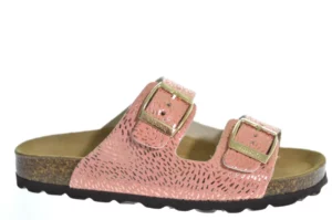 Kipling Kipling Pepita 4 Champagne 0755 Meisjes Slippers Voorgevormd Voetbed Dubbele Gespesluiting Roze Champagne