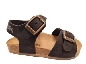 Kipling Kipling Sunset 1 black 0900 Jongens Slippers Voorgevormd Voetbed Dubbele Gespsluiting Zwart