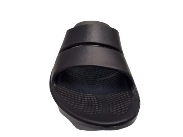OOFOS OOFOS OOahh Black Dames en Heren Slide Slippers Hielspoor Verlichting Sportslipper Extra Demping Zwart