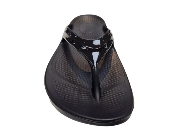 OOFOS OOFOS OOlala Black Dames Teenslippers Hielspoor Verlichting Sportslipper Extra Demping Zwart