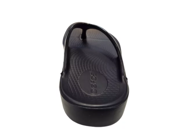 OOFOS OOFOS OOlala Black Dames Teenslippers Hielspoor Verlichting Sportslipper Extra Demping Zwart