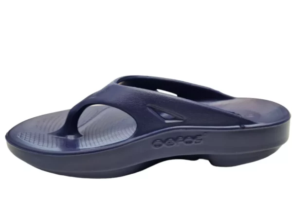 OOFOS OOFOS OOriginal Navy Dames en Heren Teenslippers Hielspoor Verlichting Sportslipper Extra Demping Blauw