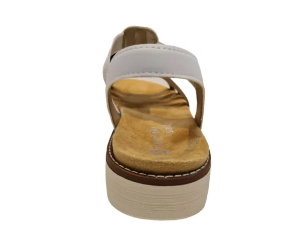 Remonte Remonte D2073-80 Dames Sandalen Uitneembaar Voetbed Zilveren Ringen Wit