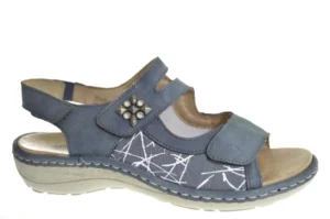 Remonte Remonte D7647-16 Dames Sandalen Uitneembaar Voetbed Klittenbandsluitingen Blauw