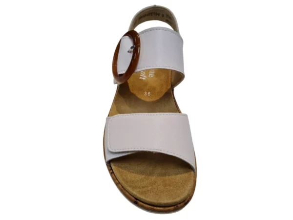 Remonte Remonte R6853-80 Dames Sandalen Uitneembaar Voetbed Klittenbandsluitingen Wit