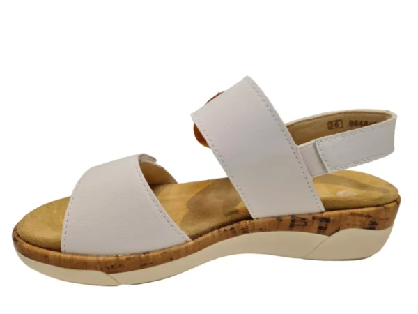 Remonte Remonte R6853-80 Dames Sandalen Uitneembaar Voetbed Klittenbandsluitingen Wit