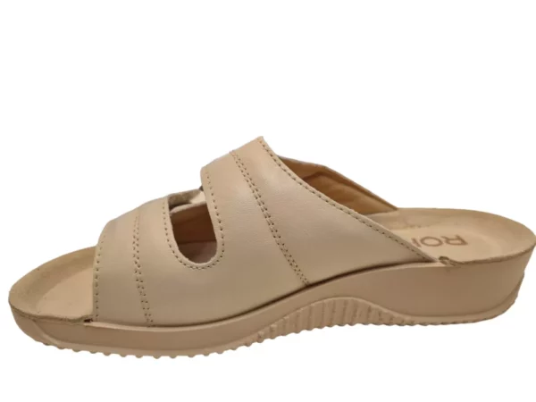 Rohde Rohde 1940 02 Leren Dames Slippers Slides Voorgevormd Voetbed Wit