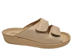Rohde Rohde 1940 02 Leren Dames Slippers Slides Voorgevormd Voetbed Wit