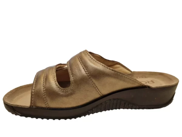 Rohde Rohde Gouden Dames Slippers Klittenband