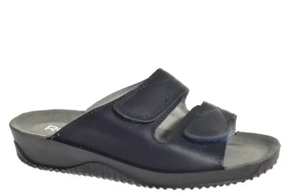 Rohde Rohde - 1940 56 Blauwe Dames Slippers Met Klittenbandsluiting