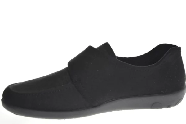 Rohde Rohde Zwarte Dames Pantoffels Gesloten Klittenbandsluiting