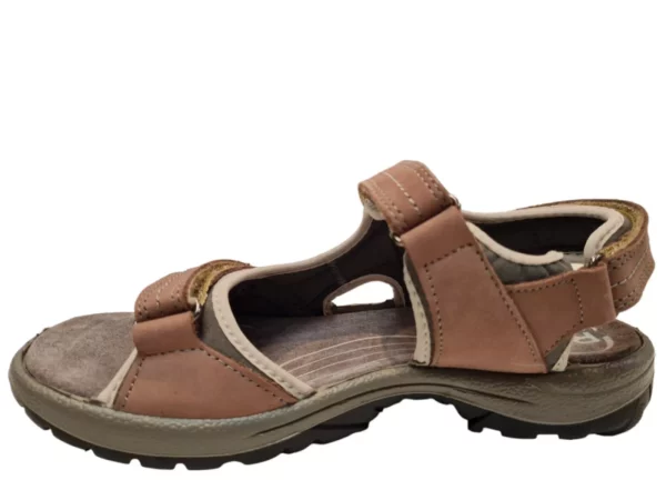 Rohde Rohde 5380 44 Bruine Dames Sandalen Met Voorgevormd Voetbed en Klittenbandsluiting