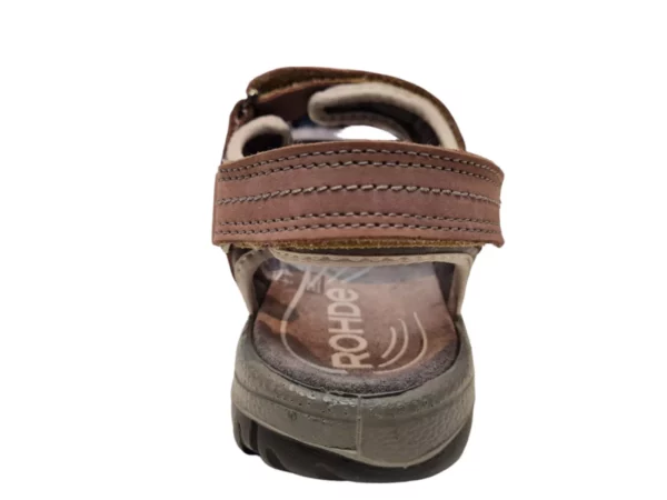 Rohde Rohde 5380 44 Bruine Dames Sandalen Met Voorgevormd Voetbed en Klittenbandsluiting