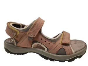 Rohde Rohde 5380 44 Bruine Dames Sandalen Met Voorgevormd Voetbed en Klittenbandsluiting