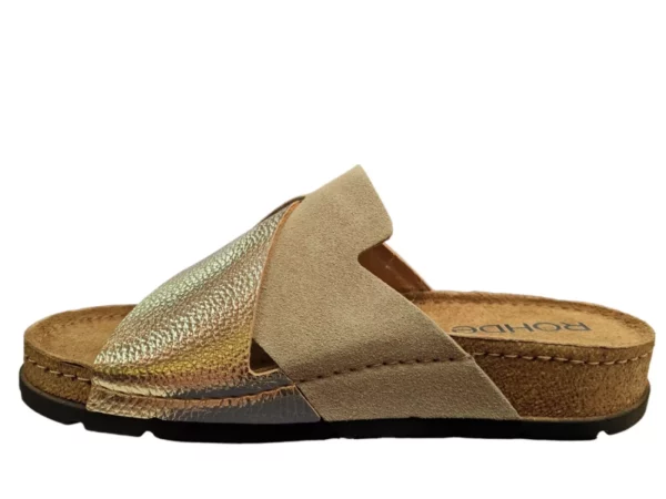Rohde Rohde Gouden Dames Slippers Slides