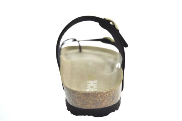 Rohde Rohde - 5575 91 Leren Dames Slippers Teenslippers Voorgevormd Voetbed Zwart