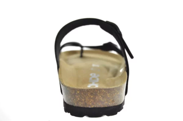 Rohde Rohde - 5594 90 Leren Dames Slippers Teenslippers Voorgevormd Voetbed Zwart