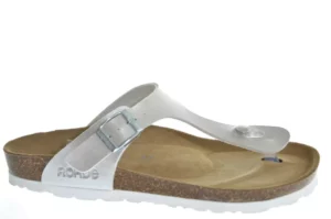Rohde Rohde - 5600 01 Leren Dames Slippers Teenslippers Voorgevormd Voetbed Wit