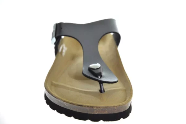 Rohde Rohde - 5600 83 Leren Dames Slippers Teenslippers Voorgevormd Voetbed Grijs