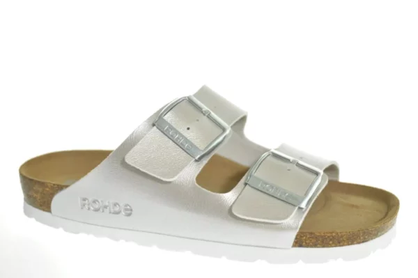 Rohde Rohde - 5623 01 Dames Slippers Metallic Wit