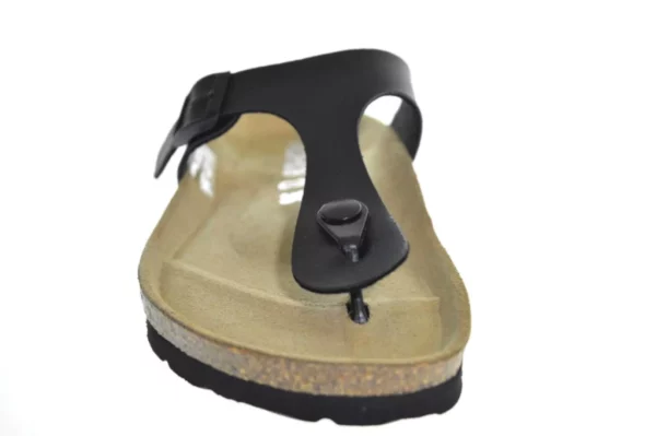Rohde Rohde Leren Dames Slippers Teenslippers Voorgevormd Voetbed Zwart