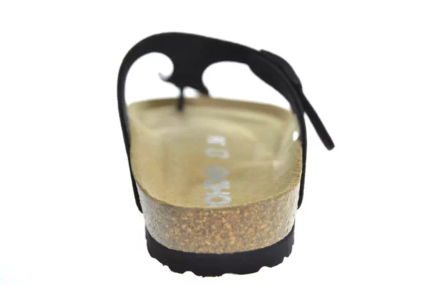 Rohde Rohde Leren Dames Slippers Teenslippers Voorgevormd Voetbed Zwart