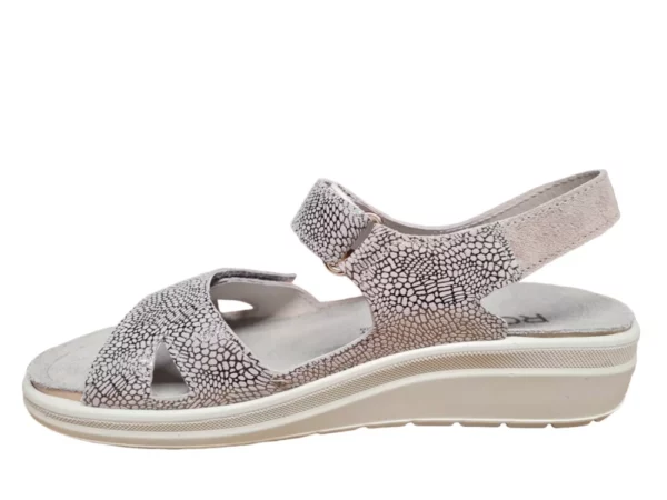 Rohde Rohde 5739 83 Dames Slippers Grijs met Klittenbandsluiting