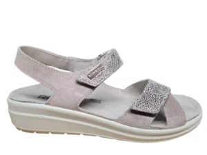 Rohde Rohde 5739 83 Dames Slippers Grijs met Klittenbandsluiting