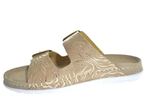 Rohde Rohde - 5878 74 Leren Dames Slippers Slides Voorgevormd Voetbed