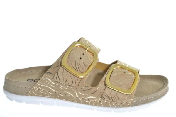 Rohde Rohde - 5878 74 Leren Dames Slippers Slides Voorgevormd Voetbed